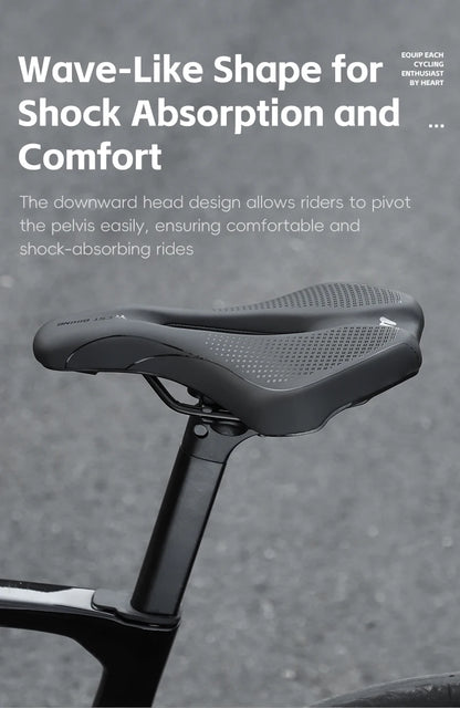 WEST BIKING Bicycle Saddle Comfortable Bike Seat Wear-resistant PU Leather Hollow Road Bicycle Parts Cycling Saddle Bike Cushion