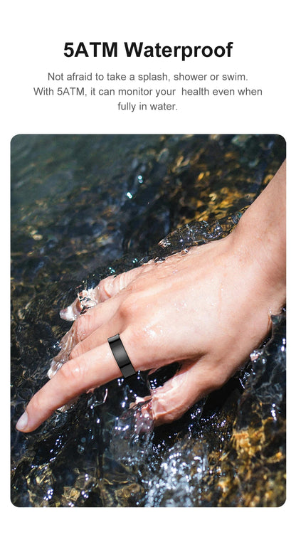 COLMI R09 Smart Ring Men Women with Charging Case, Body Temperature Health and Sleep Monitor For Xiaomi Samsung Phone