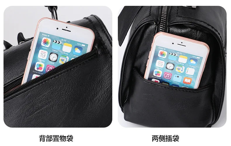 Fashion Soft Leather Pillow Bag Women's Shoulder Handbag Large Capacity Bag Crossbody Bag