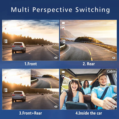 3 Channel WIFI Car DVR HD 1080P Cabin Vehicle Dash Cam Three Way Camera DVRs Recorder Video