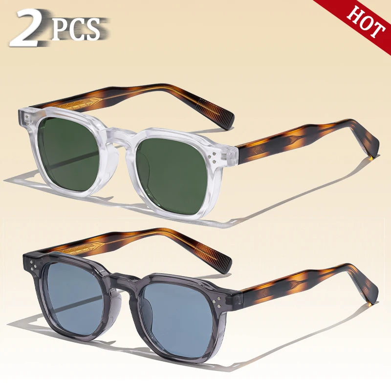 CATERSIDE New Retro Punk Men Sunglasses Square Personalized Design Glasses Women's Fashion Party Glasses Festival Gift