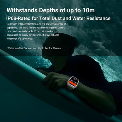 Blackview PRO Outdoor Rugged Smart Watch, GPS Position Smartwatch, 1.91‘’ Display, 900mAh with Flashlight