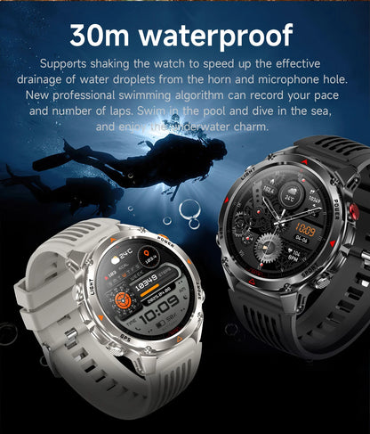 LIGE New Professional GPS Track Sports Smartwatch Outdoor RIDE Run Compass Altimeter 3ATM Fitness Bracelets 540mAh Watches