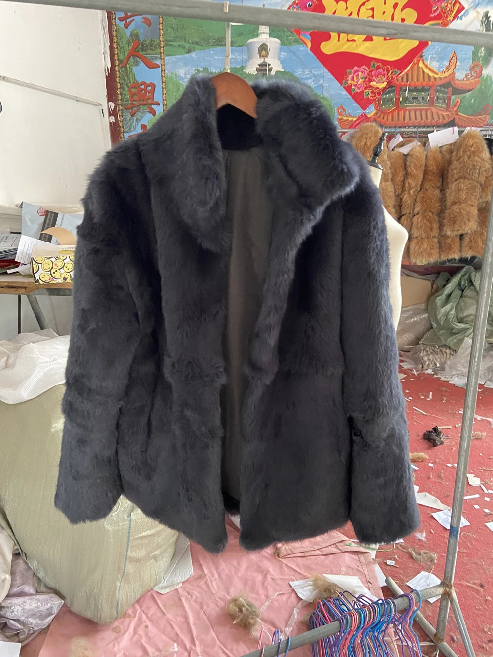 Fancy Rani Natural Fur Coat Women Winter Jacket Real Leather And Fur Bolero