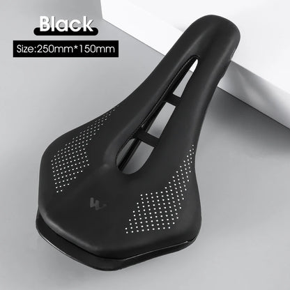 WEST BIKING Bicycle Saddle Comfortable Bike Seat Wear-resistant PU Leather Hollow Road Bicycle Parts Cycling Saddle Bike Cushion