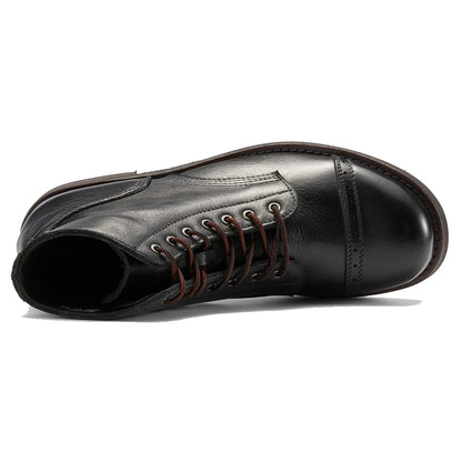 Luxury Classy Handmade Precision Stitch Wear-Resistant Casual Men Boots Genuine Leather Shoes