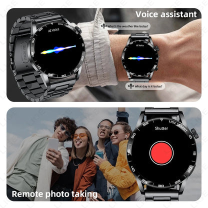 LIGE Smartwatch Men For Android iOS Phone 1.38" HD Bluetooth Call Heart Rate Monitor Waterproof Sport Smart Watch