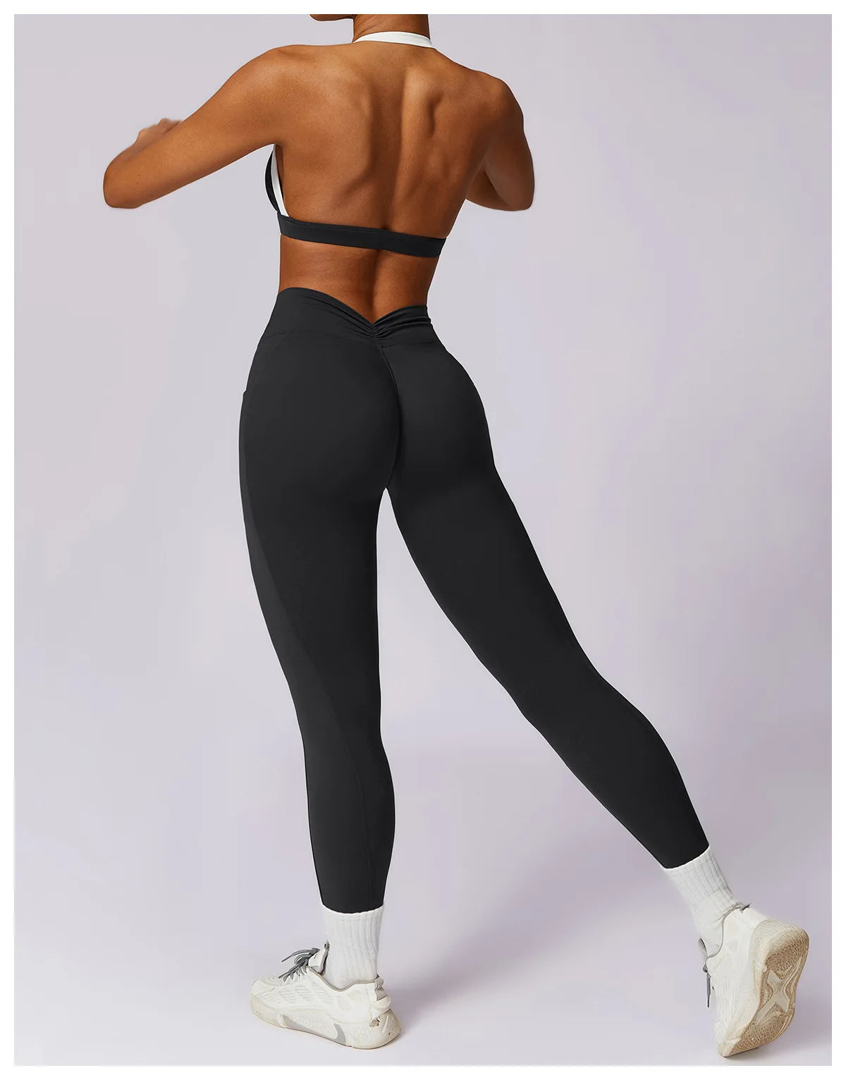 2Pcs Gym Set Women Workout Backless Yoga Suit Running Legging Fitness Bra Sports Suit Female