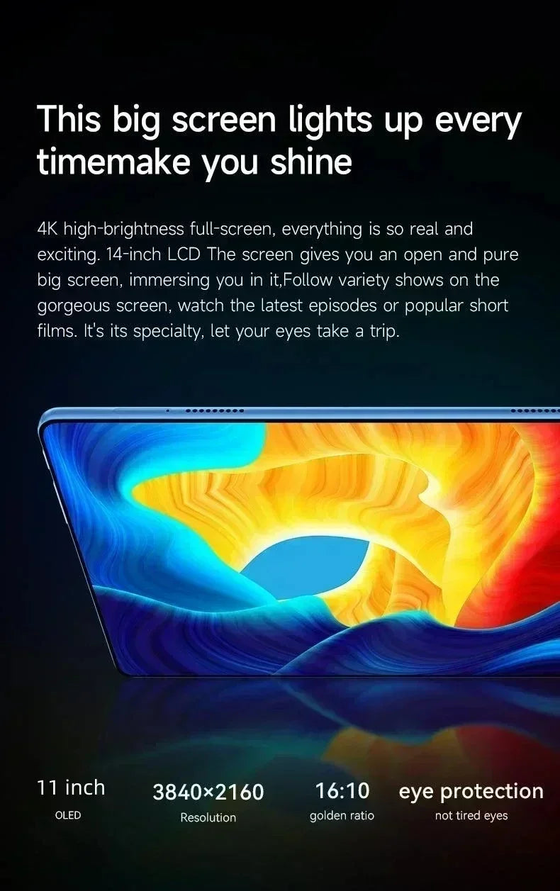 Pad Air Pro 11 inch Global Edition Original Tablet PC 24GB 2TB Android 16 4K HD 5G Dual SIM Video Call WIFI HD Screen