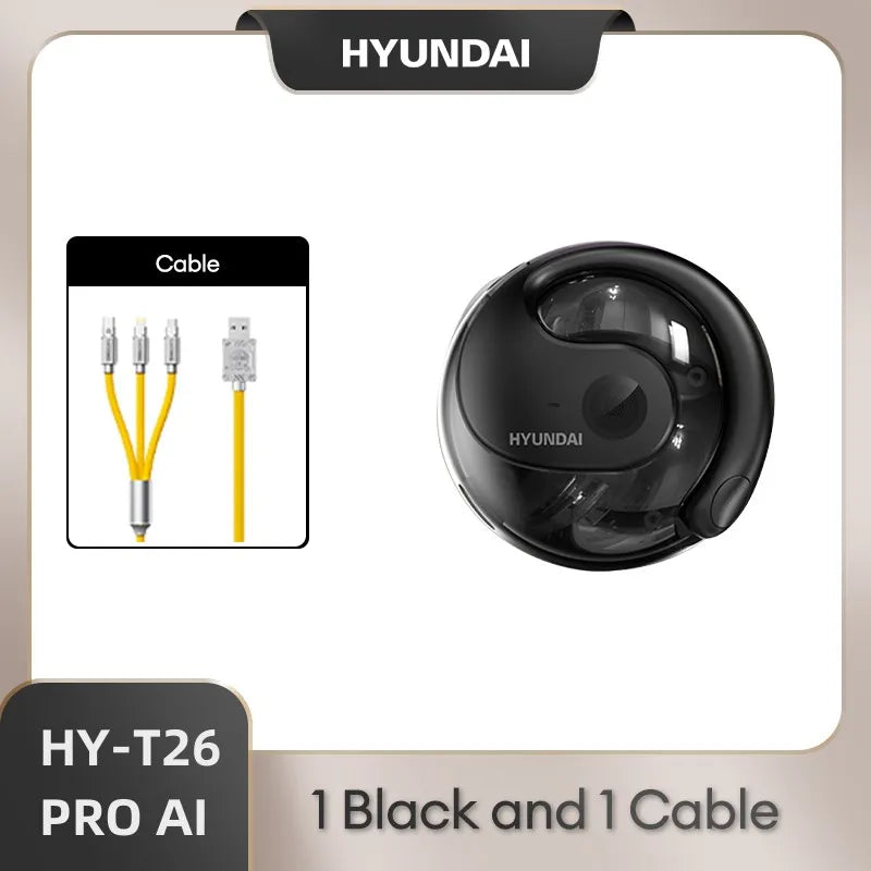 HYUNDAI PRO AI Real Time Translator Earbuds 98% Accuracy Wireless BT Translation Earphones for Travel Business Learning