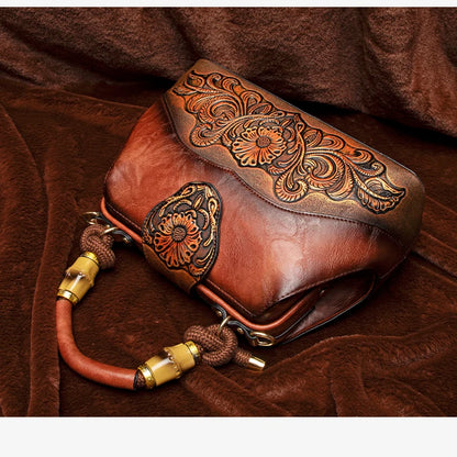 2026 Retro Embossed Women's Crossbody Handbag Large Capacity Versatile Single-Shoulder Bag