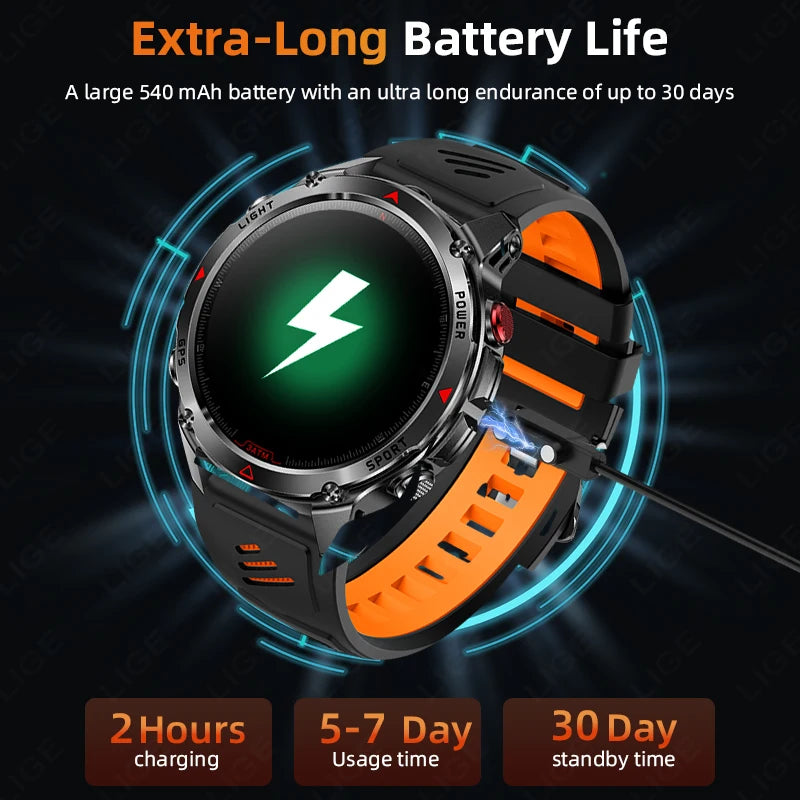 LIGE New Professional GPS Track Sports Smartwatch