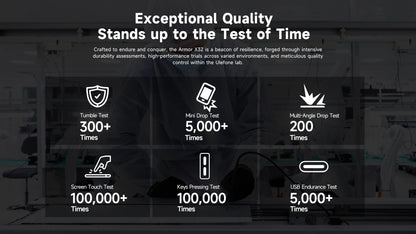 Ulefone Armor X32 4G Rugged Phone Android 14 Waterproof Smartphone 12GB RAM, 128GB ROM NFC Night Mobile Phone Global Version