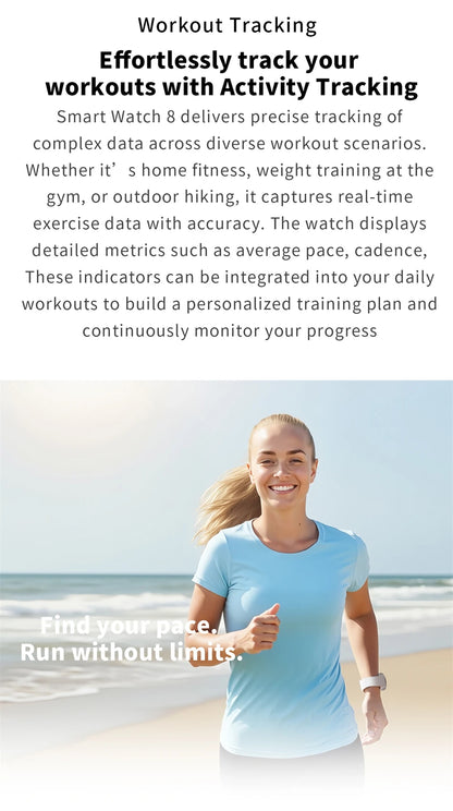 New Watch 8 Mini GPS Track Smart Watch For Men Women Map Navigation Fitness Tracker IP68 Waterproof Compass Call Smartwatch