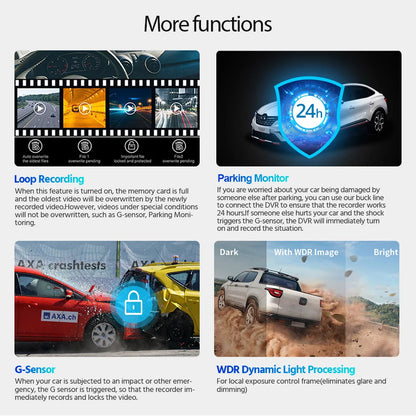 E-ACE Dash Cam 4K GPS WIFI APP 24H Night Vision Mini Optional Rear Lens Dashcam Car DVR For Car