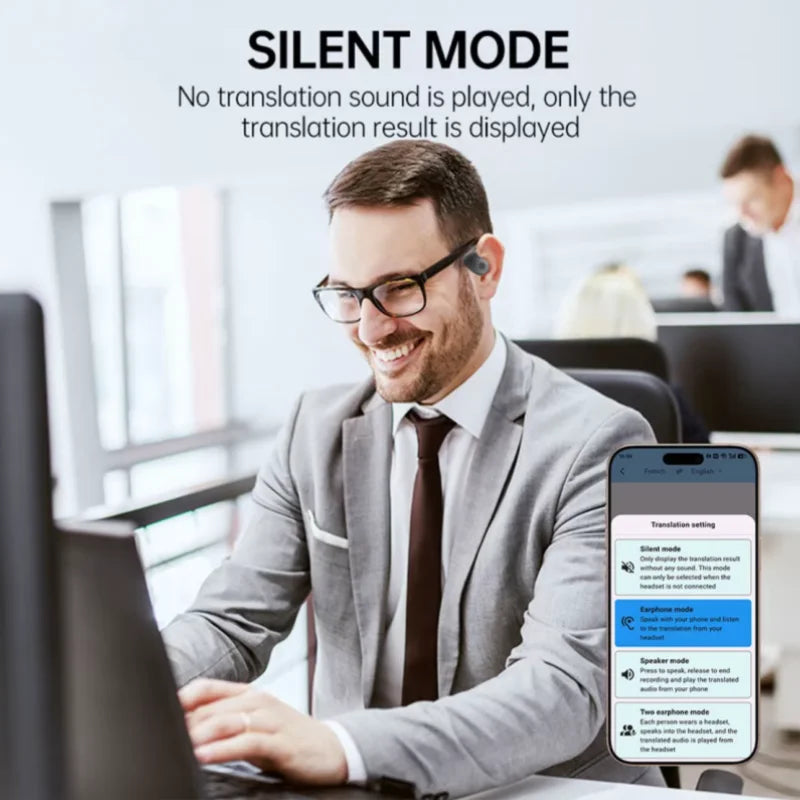 HYUNDAI PRO AI Real Time Translator Earbuds 98% Accuracy Wireless BT Translation Earphones for Travel Business Learning