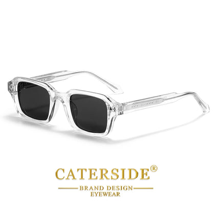 CATERSIDE Unisex Square Frame Sunglasses Retro Punk Personalized Design Sun Glasses Travel Business Festival Gift Eyewear ﻿