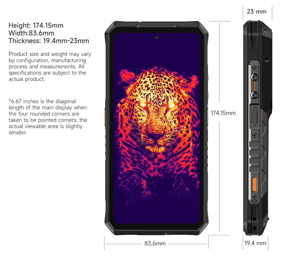 Ulefone Armor 28 Ultra 5G AI Thermal Imaging Rugged Phone Dimensity 9300+ 1TB ROM 32GB RAM Android Smartphone AMOLED Mobile