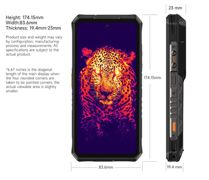 Ulefone Armor 28 Ultra 5G AI Thermal Imaging Rugged Phone Dimensity 9300+ 1TB ROM 32GB RAM Android Smartphone AMOLED Mobile