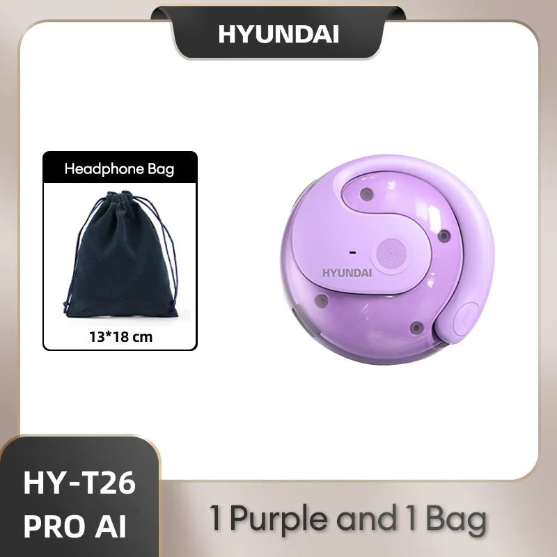 HYUNDAI PRO AI Real Time Translator Earbuds 98% Accuracy Wireless BT Translation Earphones for Travel Business Learning