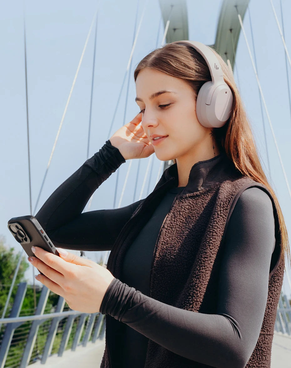 Edifier ANC Wireless Headphone Bluetooth 6.1 Over-ear Headset -49dB Noise Cancelling Earphone Hi-Res Audio