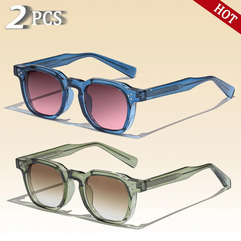 CATERSIDE New Retro Punk Men Sunglasses Square Personalized Design Glasses Women's Fashion Party Glasses Festival Gift