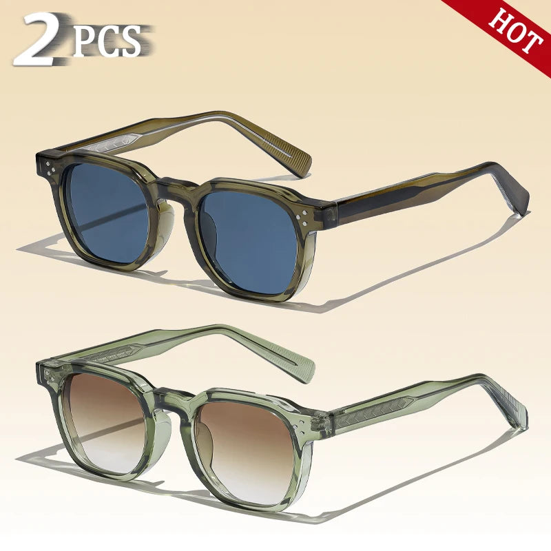 CATERSIDE New Retro Punk Men Sunglasses Square Personalized Design Glasses Women's Fashion Party Glasses Festival Gift