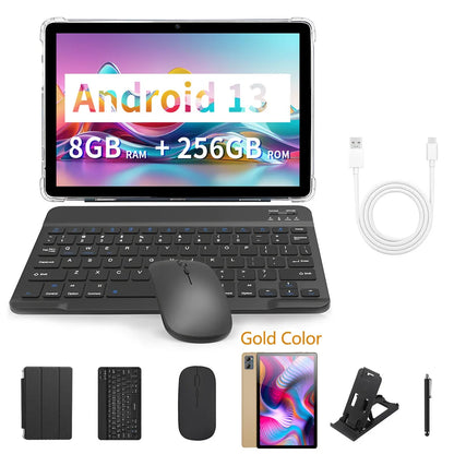 10.1" Tablet with keyboard, mouse, and accessories double Sim & Cameras