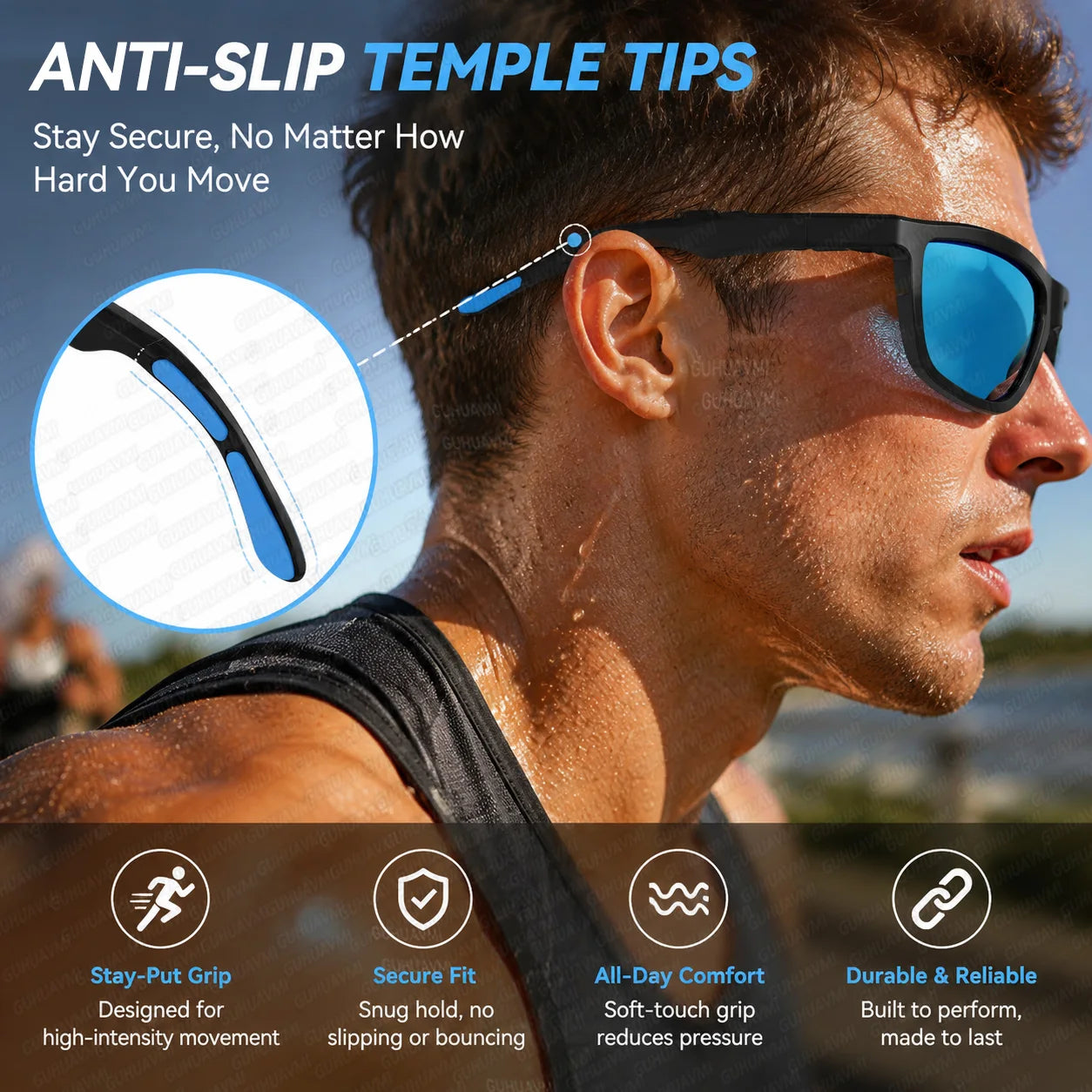 New Touch Color Change Smart Glasses AI Translation Voice Wake-Up Dual Mic Noise Reduction Bluetooth Music IP65 Waterproof
