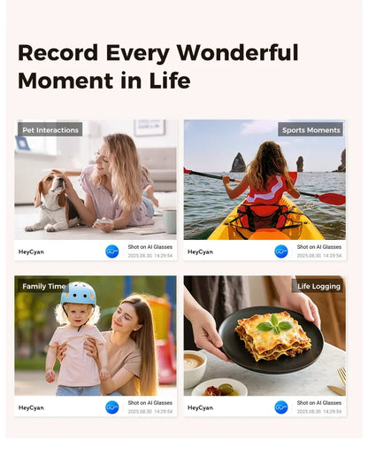 OUIO New Smart Glasses with Camera Video Recording AI Photo Recognition Bluetooth Call Voice Translation Unisex Sunglasses