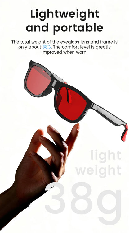 New Touch Color Change Smart Glasses AI Translation Voice Wake-Up Dual Mic Noise Reduction Bluetooth Music IP65 Waterproof