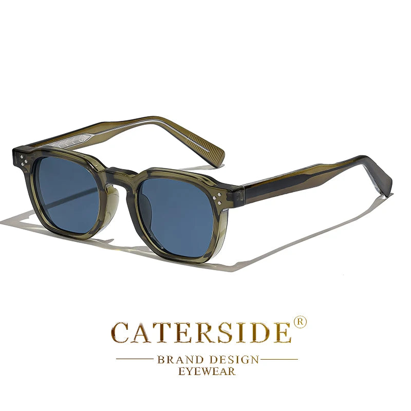 CATERSIDE New Retro Punk Men Sunglasses Square Personalized Design Glasses Women's Fashion Party Glasses Festival Gift