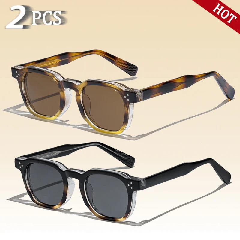 CATERSIDE New Retro Punk Men Sunglasses Square Personalized Design Glasses Women's Fashion Party Glasses Festival Gift