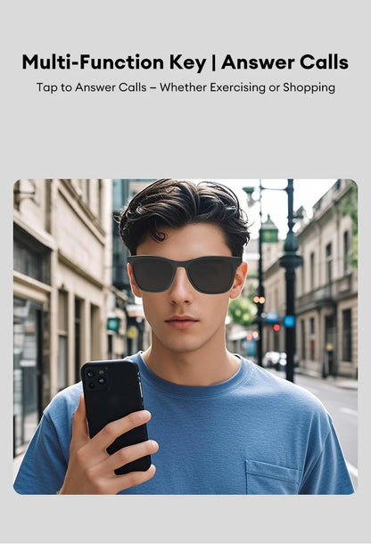 MGALL MG-C08 Smart Glasses AI Voice Assistant Bluetooth Sport Headphones Sunglasses Call Music Headphones Conference Record