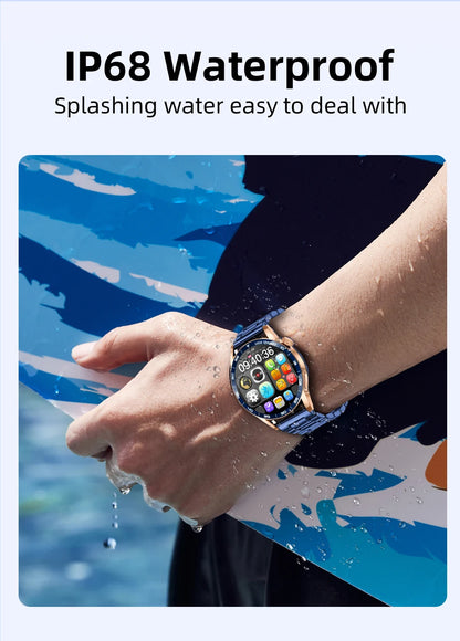 LIGE Smartwatch Men For Android iOS Phone 1.38" HD Bluetooth Call Heart Rate Monitor Waterproof Sport Smart Watch