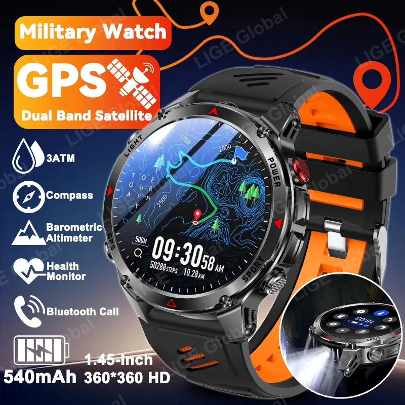LIGE New Professional GPS Track Sports Smartwatch