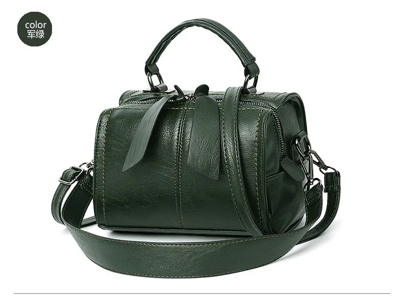 Fashion Soft Leather Pillow Bag Women's Shoulder Handbag Large Capacity Bag Crossbody Bag