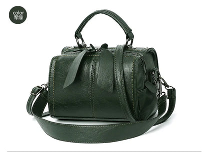 Fashion Soft Leather Pillow Bag Women's Shoulder Handbag Large Capacity Bag Crossbody Bag