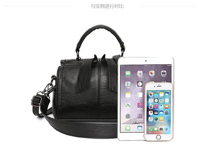 Fashion Soft Leather Pillow Bag Women's Shoulder Handbag Large Capacity Bag Crossbody Bag