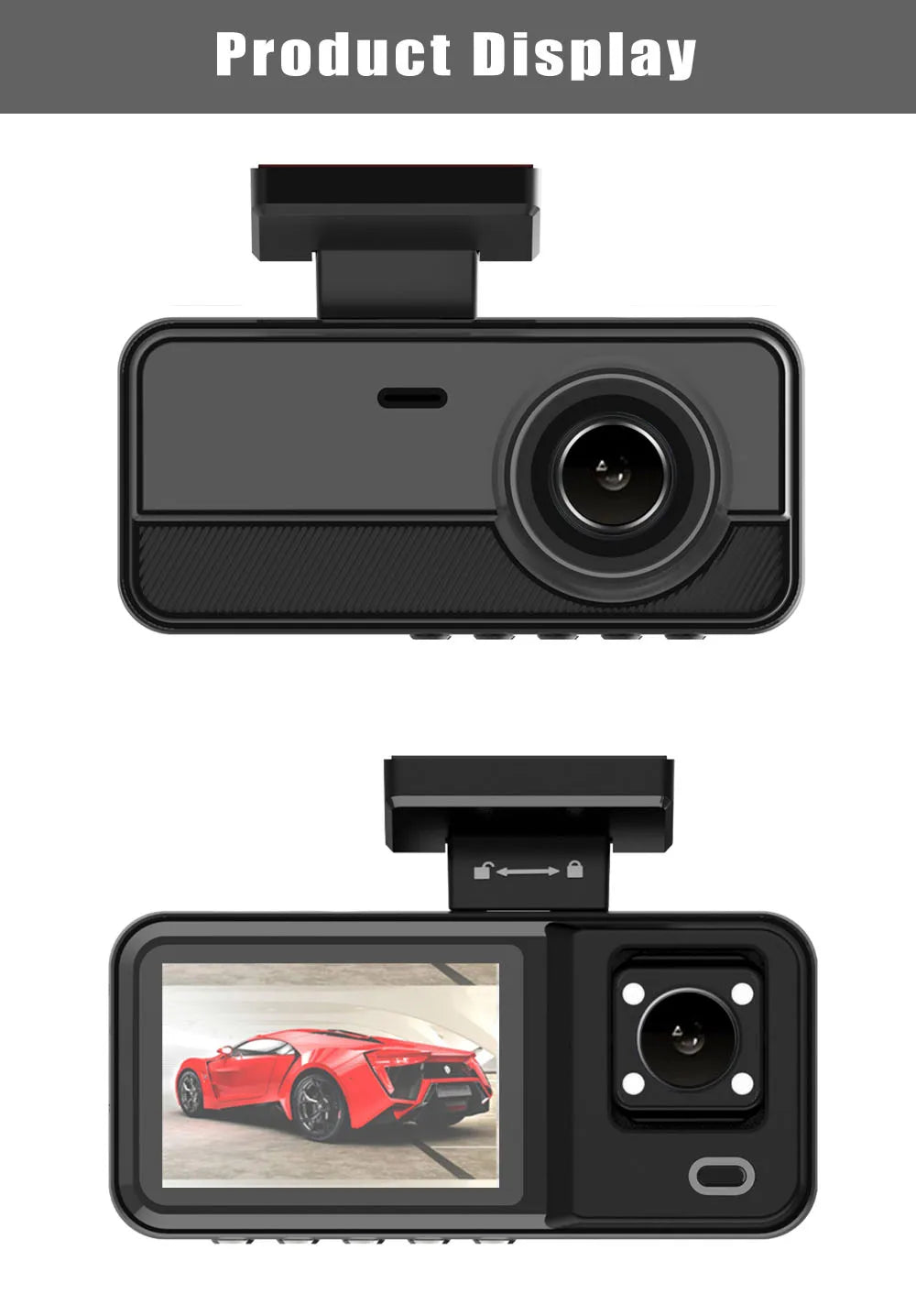 3 Channel WIFI Car DVR HD 1080P Cabin Vehicle Dash Cam Three Way Camera DVRs Recorder Video