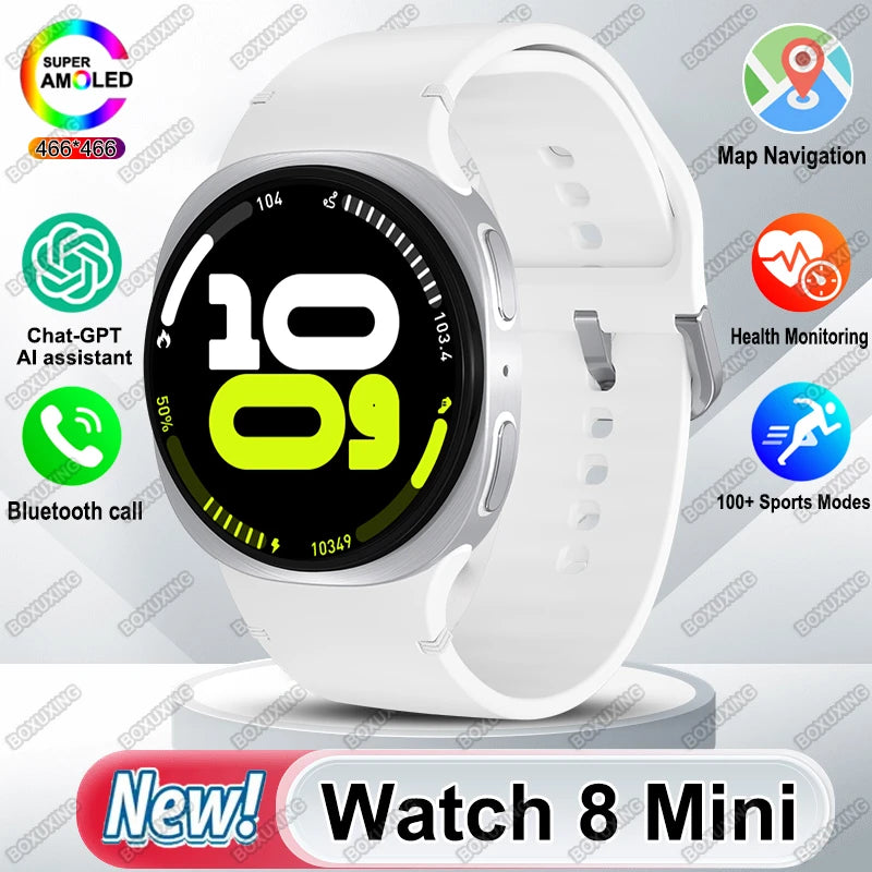 New Watch 8 Mini GPS Track Smart Watch For Men Women Map Navigation Fitness Tracker IP68 Waterproof Compass Call Smartwatch