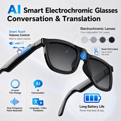AI Smart Electrochromic Glasses Conversation & Translation