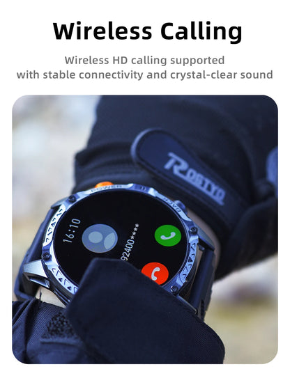 LIGE New Military T-Rex 3 Ultra Smart Watch 1000mAh Battery IP68 Waterproof Compass Flashlight Sports Tracker Smartwatch