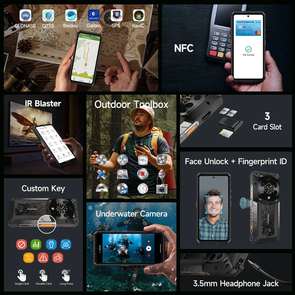 Ulefone Armor 28 Pro 5G AI Rugged Phone 512GB ROM Smartphone 120W 10600mAh 6.67”【Ships from US
