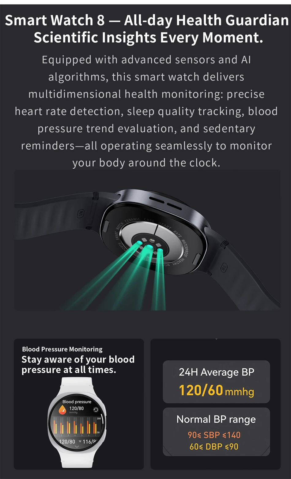 New Watch 8 Mini GPS Track Smart Watch For Men Women Map Navigation Fitness Tracker IP68 Waterproof Compass Call Smartwatch