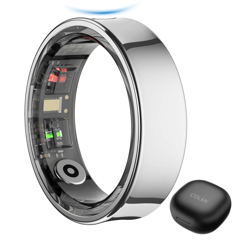 COLMI R09 Smart Ring Men Women with Charging Case, Body Temperature Health and Sleep Monitor For Xiaomi Samsung Phone