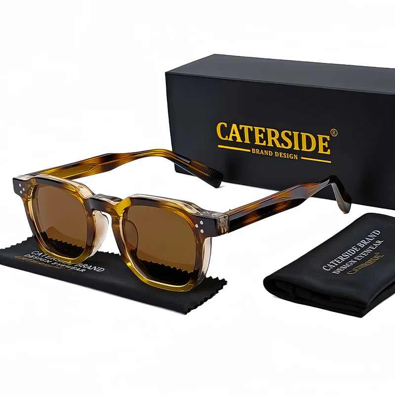 CATERSIDE New Retro Punk Men Sunglasses Square Personalized Design Glasses Women's Fashion Party Glasses Festival Gift