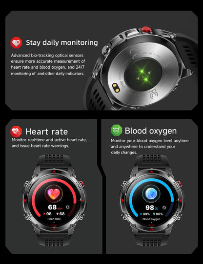 LIGE New Professional GPS Track Sports Smartwatch Outdoor RIDE Run Compass Altimeter 3ATM Fitness Bracelets 540mAh Watches