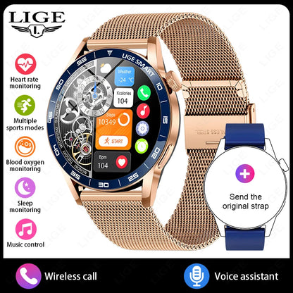 Title
LIGE Smartwatch Men For Android iOS Phone 1.38" HD Bluetooth Call Heart Rate Monitor Waterproof Sport Smart Watch
