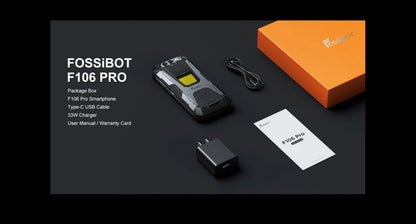 FOSSIBOT F106 PRO MTK G85 4G Android 14 15GB(8+7GB Extended) 256GB ROM Rugged Smartphone 12000mAh Battery 48MP Camera